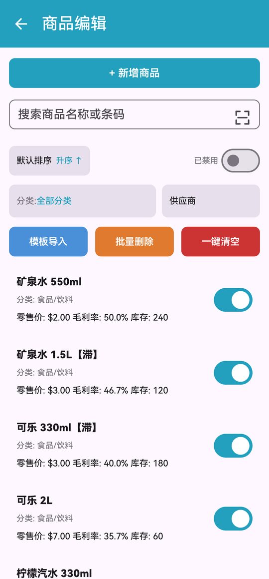 商品编辑管理页